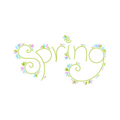 spring lettering template