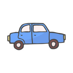 Car color doodle. Vector illustration isolated on white background.