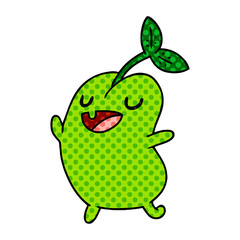 cartoon kawaii cute sprouting bean