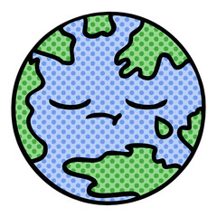 comic book style cartoon planet earth