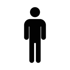 Fototapeta na wymiar Man icon vector. Simple flat symbol. Man icon on white background