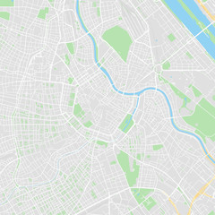 Downtown vector map of Vienna, Austria
