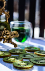 empty glass bottles of water