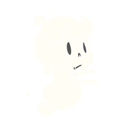 cartoon of a kawaii cute ghost