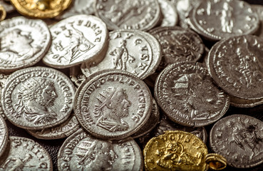 Ancient coin of the Roman Empire.