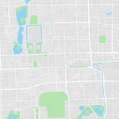 Downtown vector map of Beijing, China