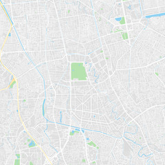 Downtown vector map of Jakarta, Indonesia