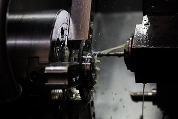 Close up of CNC machine at work