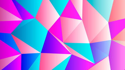 Pastel Bright Colors Low Poly Banner Design