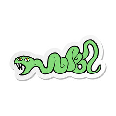 sticker of a cartoon snake