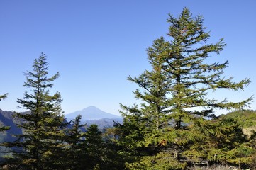 姫次展望台より望む富士山