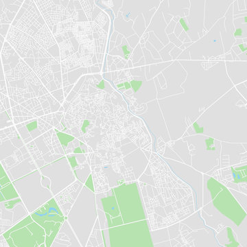Downtown vector map of Marrakech, Morocco