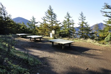 Obraz premium 姫次展望台と蛭ヶ岳と檜洞丸