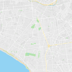 Obraz premium Mapa wektor centrum Limy, Peru