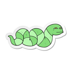 sticker of a cartoon snake