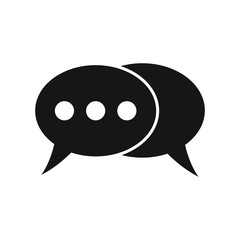 Speech bubble, speech balloon, chat bubble vector icon for apps and websites