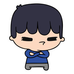 cartoon of a kawaii cute cross boy