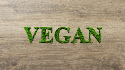 Mot vegan évrit en herbe
