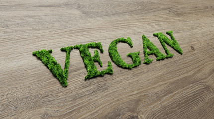 Mot vegan évrit en herbe