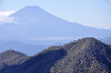 Fototapeta premium 富士山と秋の檜洞丸