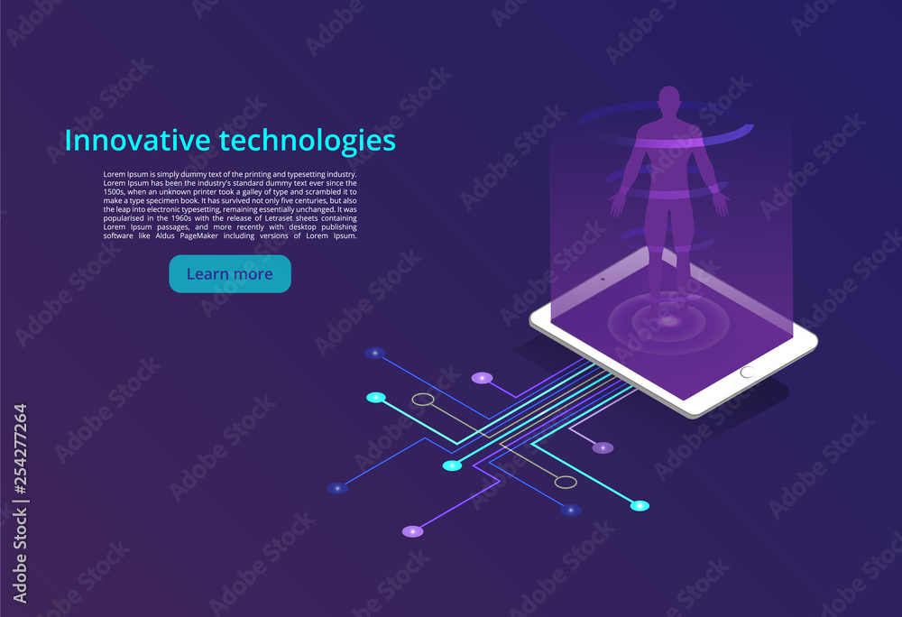 Poster digital technologies. monitoring and testing of the digital process. digital business analysis. mode