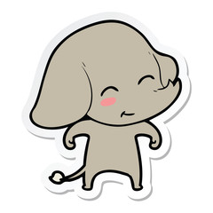 Fototapeta premium sticker of a cute cartoon elephant