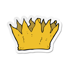 sticker of a cartoon paper crown