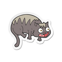sticker of a cartoon cat
