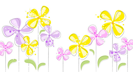 Floral pastel banner