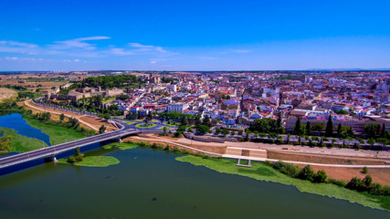 Fototapeta na wymiar Badajoz. City of Extremadura. Spain. Drone Photo