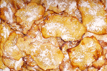 Fototapeta na wymiar ears , typical dessert at carnival parties of Galicia , Spain