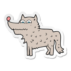sticker of a cartoon dog