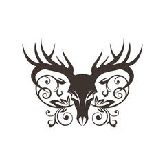 Obraz premium bone deer decoration vector illustration