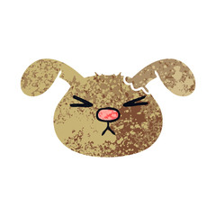 quirky retro illustration style cartoon dog face