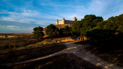 Fototapeta na wymiar Spanish castle of Barcience. Toledo. Spain. Drone Photo