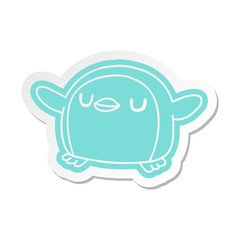 cartoon sticker kawaii of a cute penguin