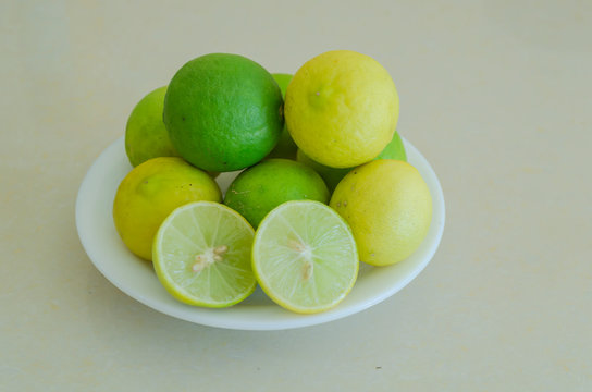 White Plate Full Of Key Limes