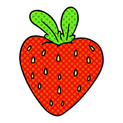 cartoon doodle of a fresh strawberry