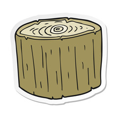 sticker of a cartoon log