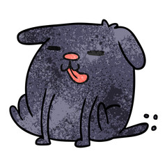 textured cartoon kawaii of a cute dog