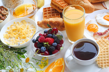 Healthy breakfast set