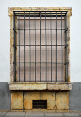 Window on the wall in Zafra, Badajoz, Spain