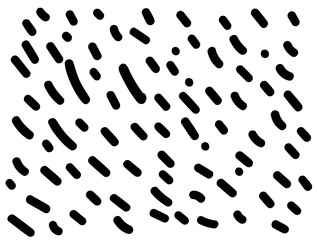 Modern abstract background with simple black brush dots and strips