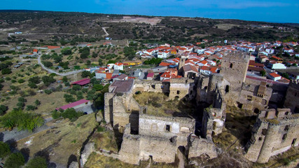 Fototapeta na wymiar Extremadura.Aerial view in Belvis de Monroy. Caceres. Spain. Drone Photo
