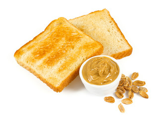 peanut butter isolated on white
