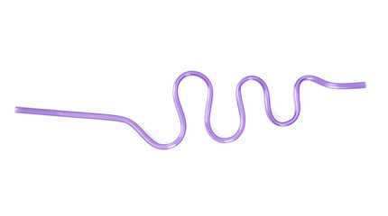 plastic straws isolated on white