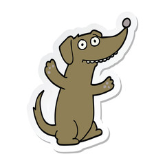 sticker of a cartoon dog
