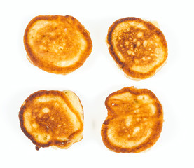 Fototapeta na wymiar stack of pancakes isolated on white