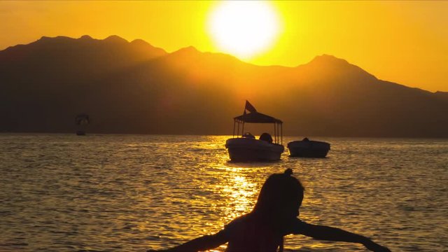 Time lapse of The Beautiful Sunset at Subic Bay, Olongapo City, Zambales, Philippines