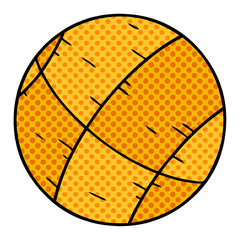 cartoon doodle of a basket ball